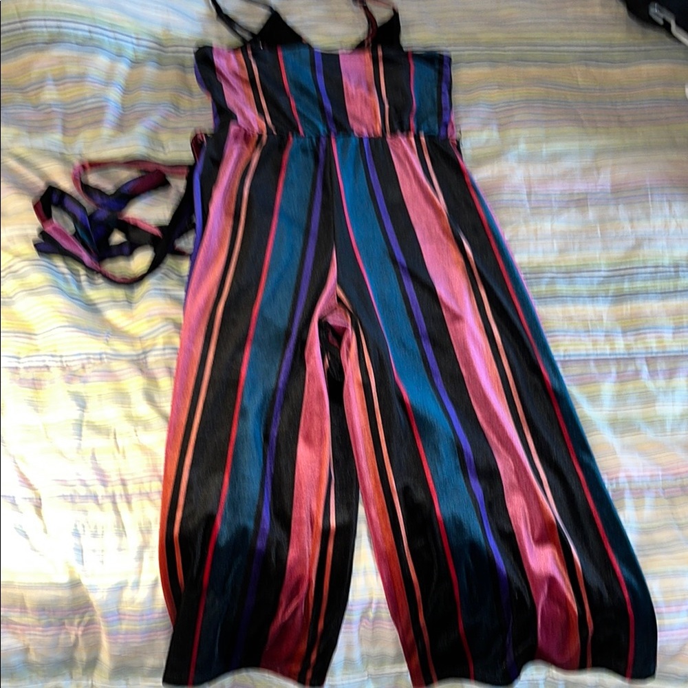 Velvet Junior’s L Striped Jumpsuit - Picture 6 of 15